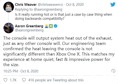 微軟自曝 Xbox Series X 散熱: 很安靜,與 Xbox One X 沒有明顯區別