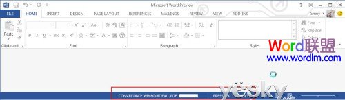 小程序預覽PDF Word2013客戶預覽版 閱讀、修改PDF文件更方便
