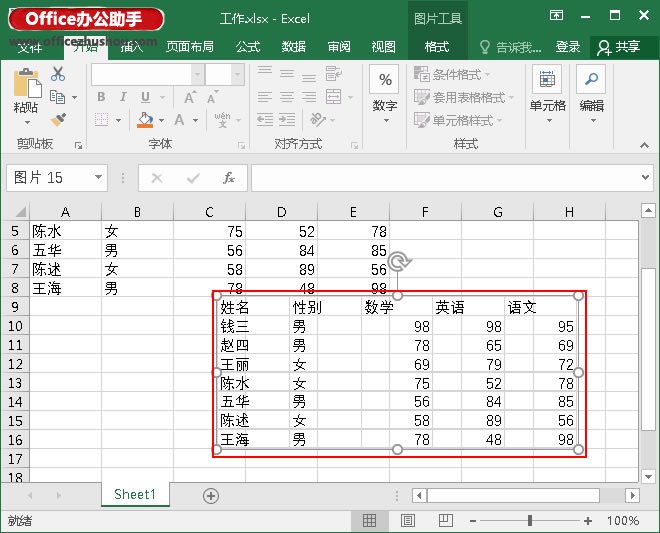 excel轉換成圖片 將Excel中將表格轉換為圖片的方法 excel轉換成圖片 將Excel中將表格轉換為圖片的方法