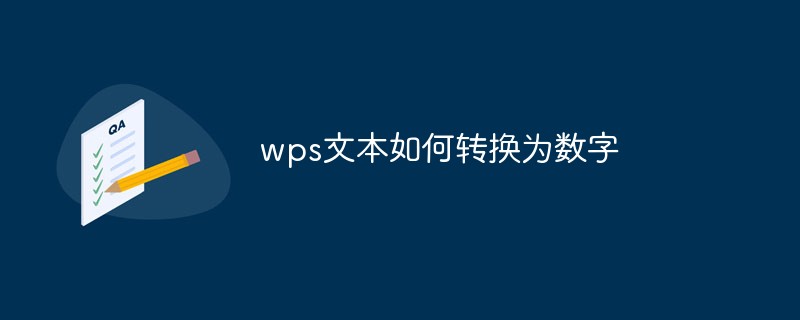 wps文本如何轉換為數字
