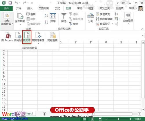 文本數據導入excel 外部文本數據導入Excel 2013的方法