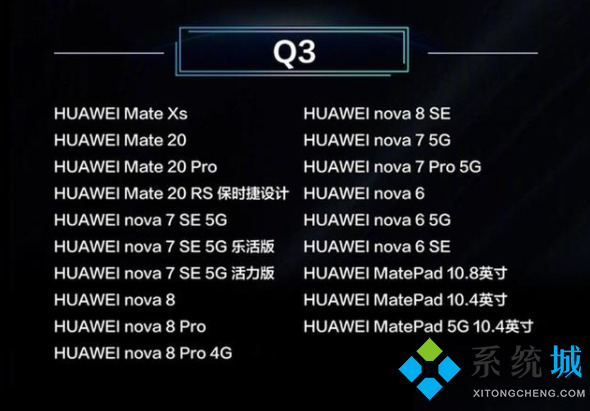 華為鴻蒙系統支持哪些手機型號