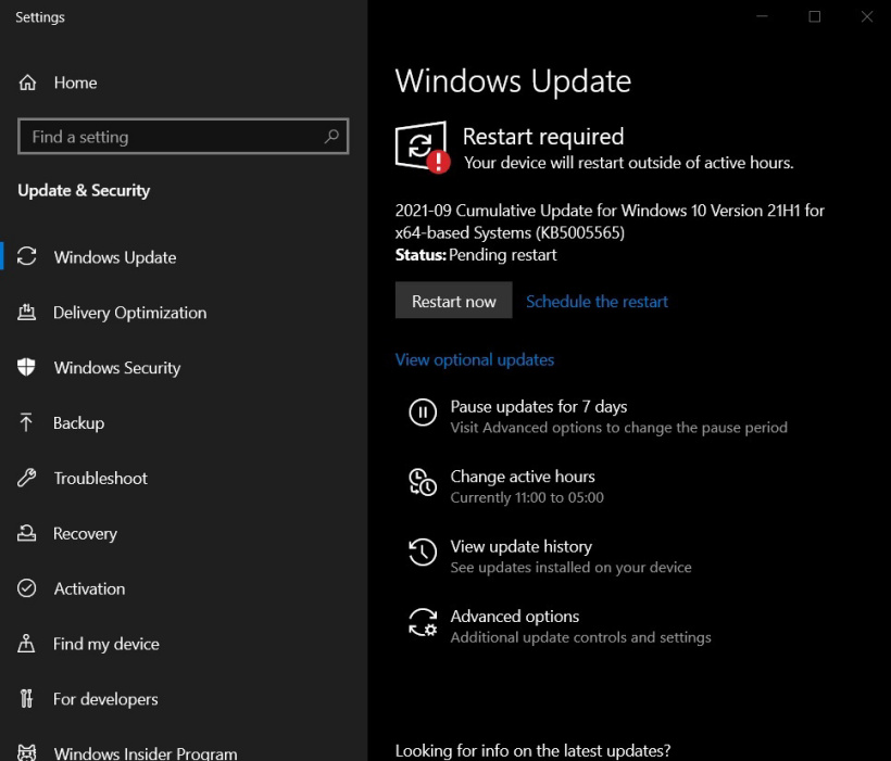微軟推送 Win10 9 月累積更新 KB5005565,修復藍牙與中文輸入問題
