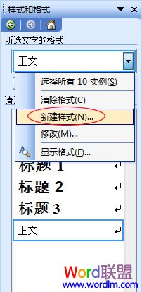 Word設(shè)定快捷鍵 Word2003中給經(jīng)常使用的格式和樣式設(shè)定快捷鍵