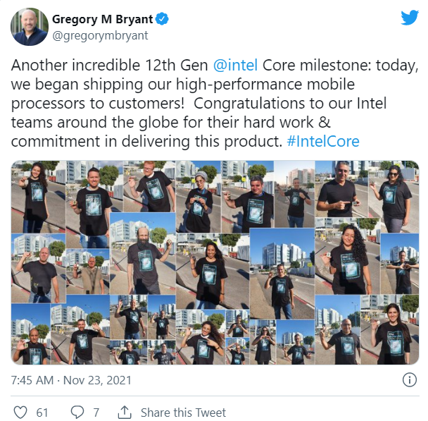 英特爾：已向筆記本電腦廠商發貨 Alder Lake-P 移動處理器