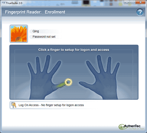 Win7內(nèi)置指紋識(shí)別功能使用教程