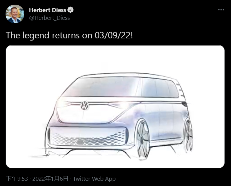 大眾官宣 3 月 9 日發布 ID.BUZZ 復古電動巴士