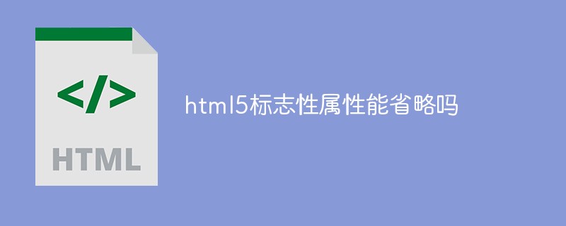 html5標(biāo)志性屬性能省略嗎