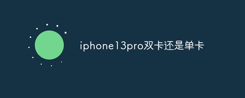 iphone13pro雙卡還是單卡-站長資訊網(wǎng)