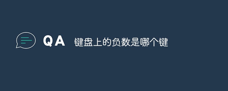 鍵盤上的負數是哪個鍵